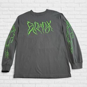 Paradox Lab Lightning Strike Shirt Mens Medium Gray Green Long Sleeve USA